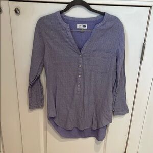 Purple Button-Up Blouse